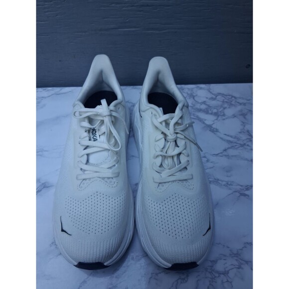 New Hoka Men's Arahi 7 Blanc de Blanc White Steel Wool Running Shoe Size 10 - Picture 3 of 7